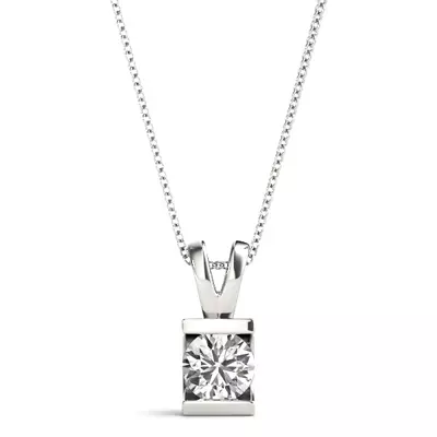Bar Set Diamond Solitaire Necklace (3/4 ct. tw.)